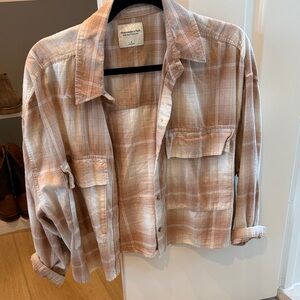 Abercrombie cropped flannel